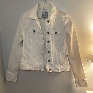 White Old Navy Denim Jacket